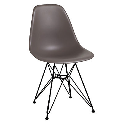 Vitra Eames DSR 43cm Side Chair Mauve Grey / Black